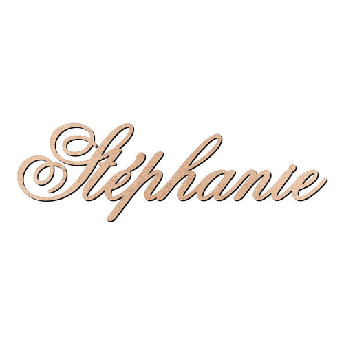 Recorte Stéphanie Old Script / MDF 3mm