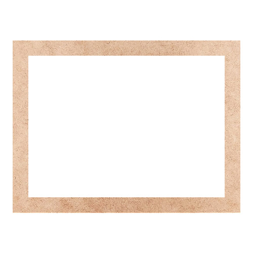 Recorte Moldura Ret 22 x 29 cm Borda 2 cm / MDF 3mm