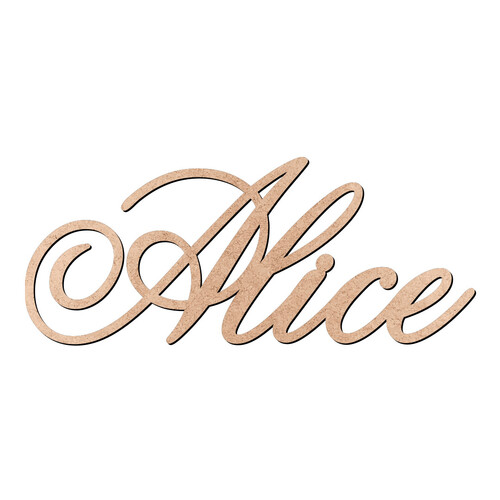 Recorte Alice Old Script / MDF 3mm