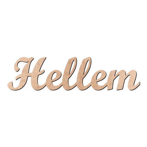 Recorte Hellem Script Mt Std / MDF 3mm