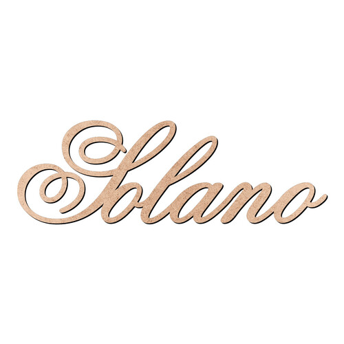 Recorte Solano Old Script / MDF 3mm