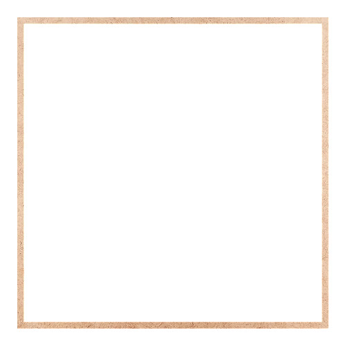 Recorte Moldura Quadrada 46 cm Borda 1 cm / MDF 3mm