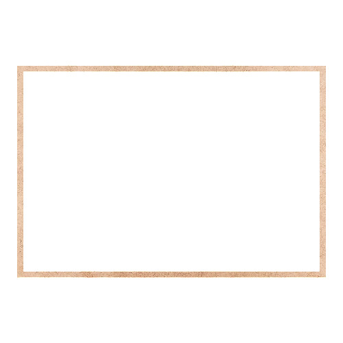 Recorte Moldura Ret 33 x 48 cm Borda 1 cm / MDF 3mm