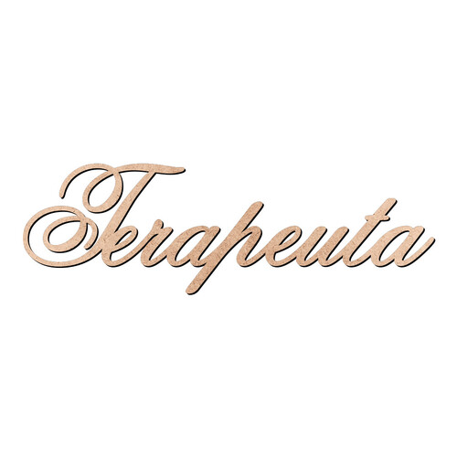 Recorte Terapeuta Old Script / MDF 3mm