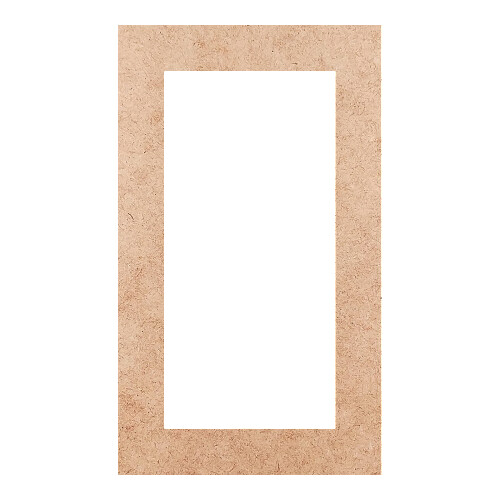 Recorte Moldura Ret 29 x 17 cm Borda 3 cm / MDF 3mm