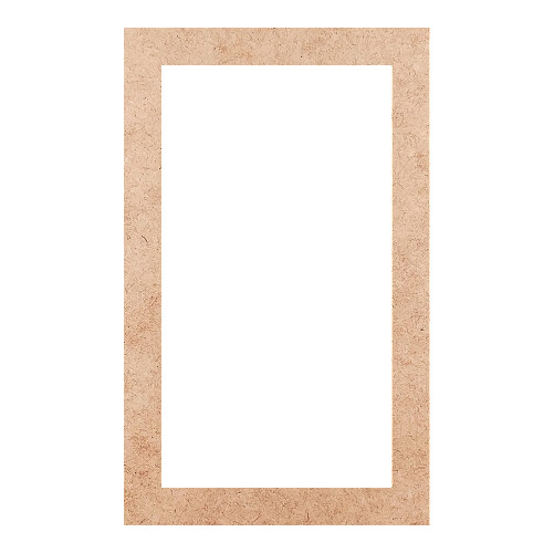 Recorte Moldura Ret 13 x 8 cm Borda 1 cm / MDF 3mm