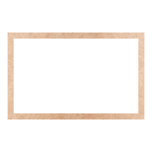 Recorte Moldura Ret 14 x 22 cm Borda 1 cm / MDF 3mm
