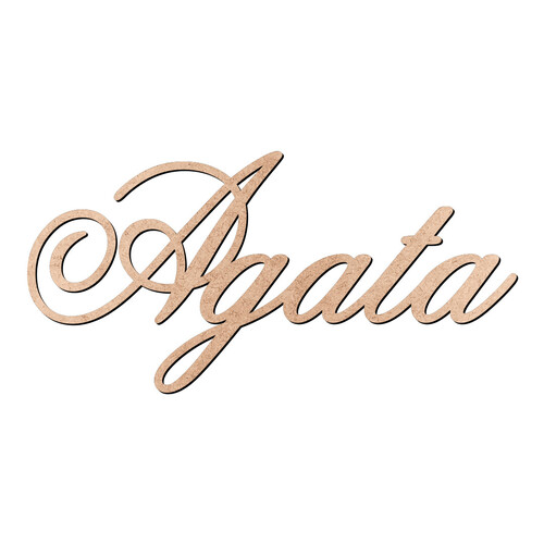 Recorte Agata Old Script / MDF 3mm