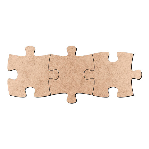 Recorte Kit 3 Peças Quebra Cabeça / MDF 3mm
