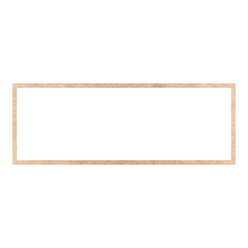 Recorte Moldura Ret 34 x 93 cm Borda 2 cm / MDF 3mm