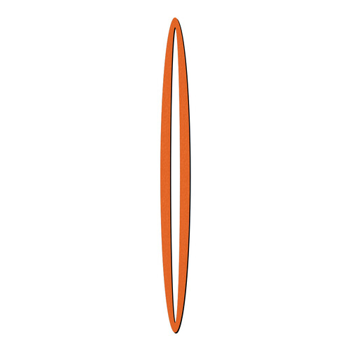 Recorte Moldura Arr 32 x 3 cm Borda 1 cm / MDF 3mm Laranja