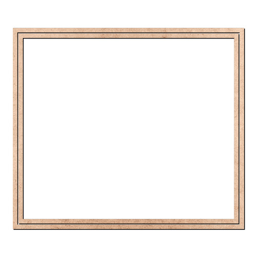 Recorte Bastidor Ret Vazado 20 x 23 cm / MDF 6mm