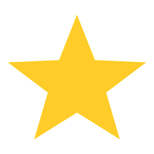 Recorte Estrela  / Acrílico 2mm Amarelo