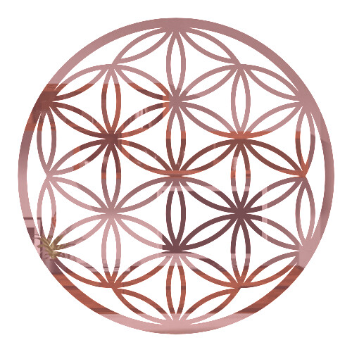 Recorte Mandala Flor da Vida / Acrílico 2mm Espelhado Rose