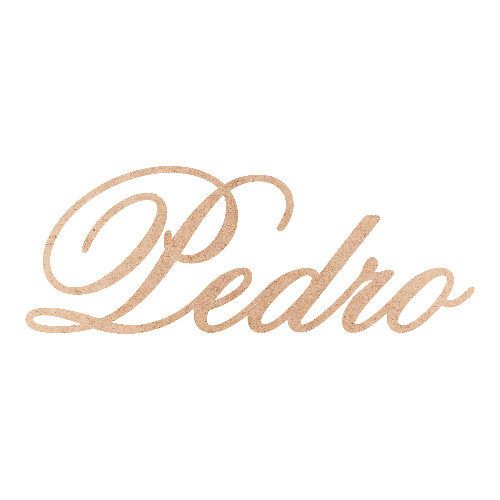 Recorte Pedro Old Script / MDF 3mm
