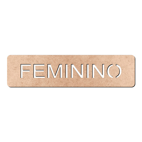 Recorte Placa FEMININO / MDF 3mm