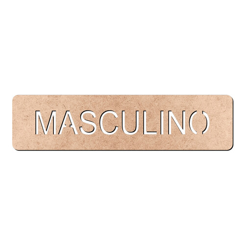 Recorte Placa MASCULINO / MDF 3mm