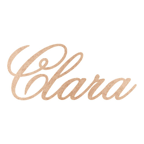 Recorte Clara Old Script / MDF 3mm