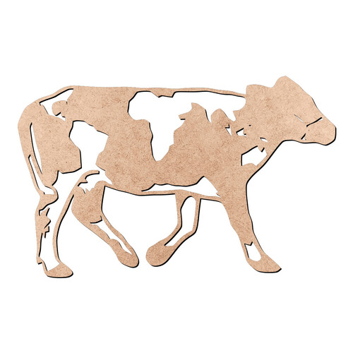Recorte Vaca Mapa Mundi / MDF 3mm