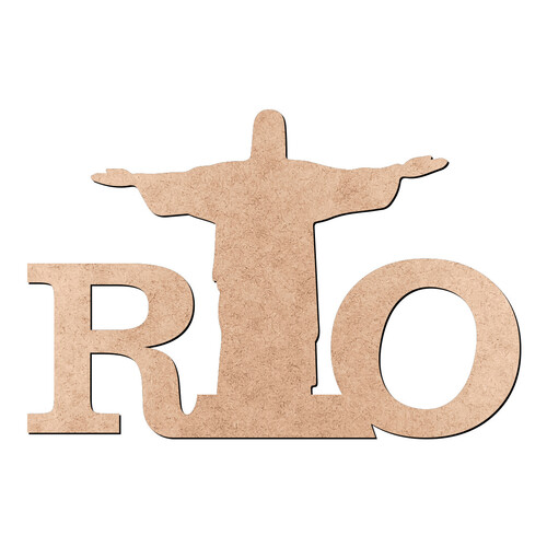 Recorte Rio Cristo Redentor / MDF 3mm