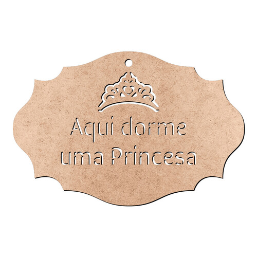 Recorte Plaquinha Princesa / MDF 3mm