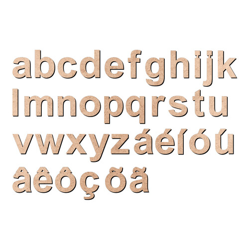 Recorte Kit Alfabeto Arial Min / MDF 3mm