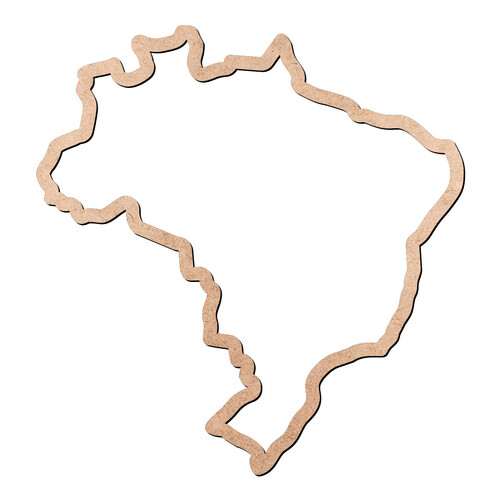 Recorte Mapa do Brasil Contorno / MDF 3mm