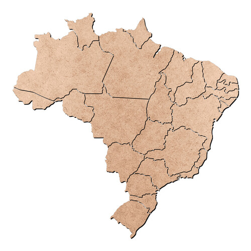 Recorte Mapa Estados do Brasil / MDF 3mm