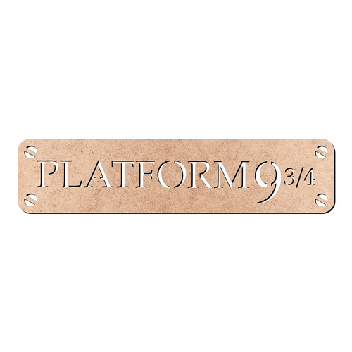 Recorte Placa Plataforma 9 3 4 / MDF 3mm