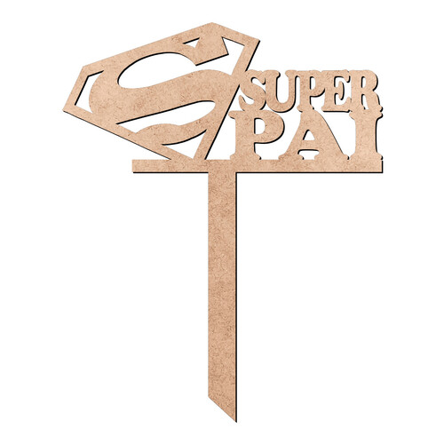 Recorte Enfeite de Cuia Super Pai Superman / MDF 3mm