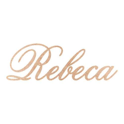 Recorte Rebeca Old Script / MDF 3mm