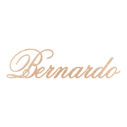 Recorte Bernardo Old Script / MDF 3mm