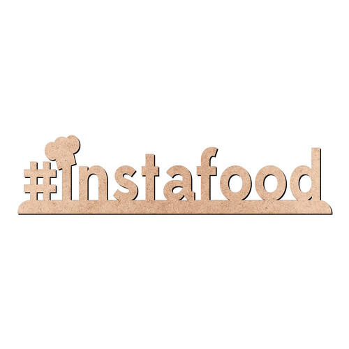 Recorte Hashtag Instafood / MDF 3mm