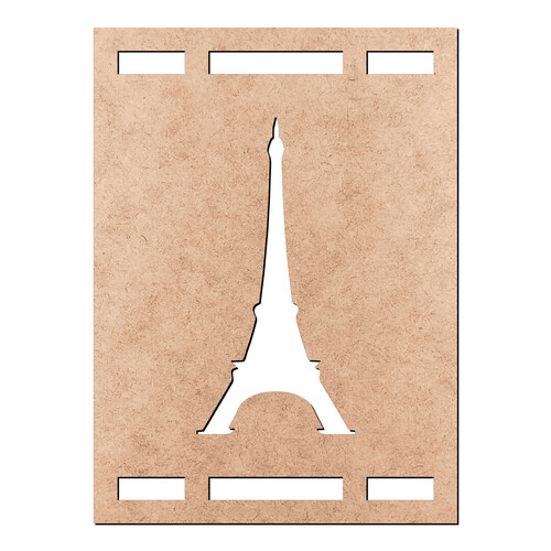 Recorte Quadro Torre Eiffel / MDF 3mm