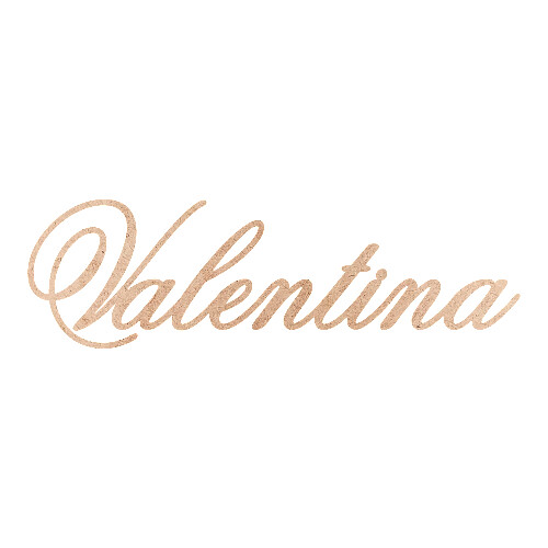Recorte Valentina Old Script / MDF 3mm