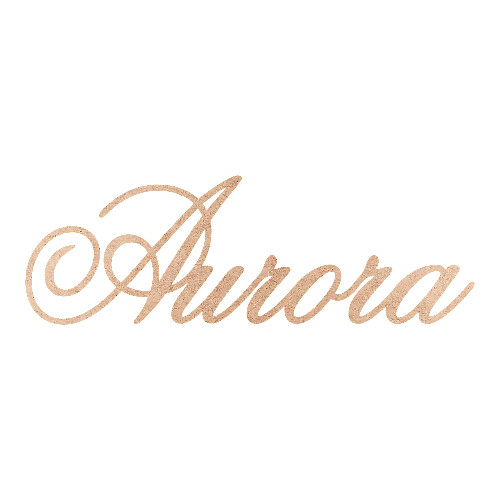 Recorte Aurora Old Script / MDF 3mm