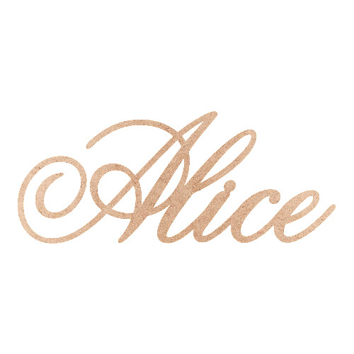 Recorte Alice Old Script / MDF 3mm