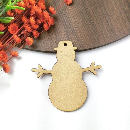 Boneco de Neve Furinho MDF Crú