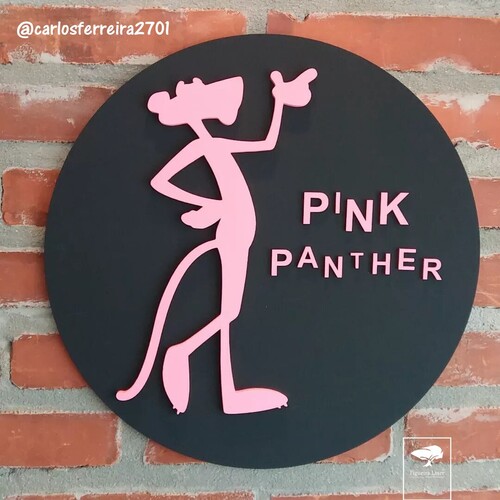 Pantera Cor de Rosa MDF Crú