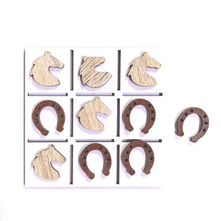 Jogo da Velha 10 cm MDF Cavalinhos