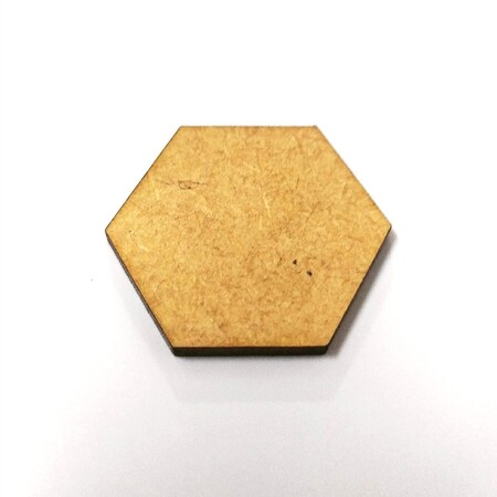 Hexágono 3 cm MDF 3 mm Crú (kit 10 un)