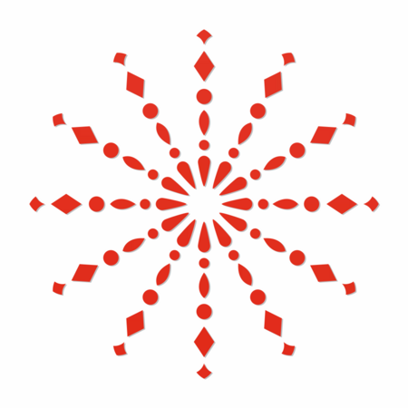 Kit 72 Pecinhas Vermelhas Acril P Mandalas