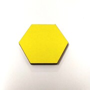 Hexágono 3 cm MDF 3 mm Amarelo (kit 10 un)