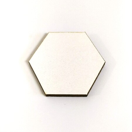 Hexágono 3 cm MDF 3 mm Branco (kit 10 un)