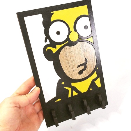 Porta Chaves Homer MDF 15 x 24 cm