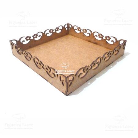 Bandeja Floral MDF 3 mm 20 cm 