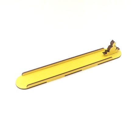 Porta Incenso MDF Amarelo 25 cm