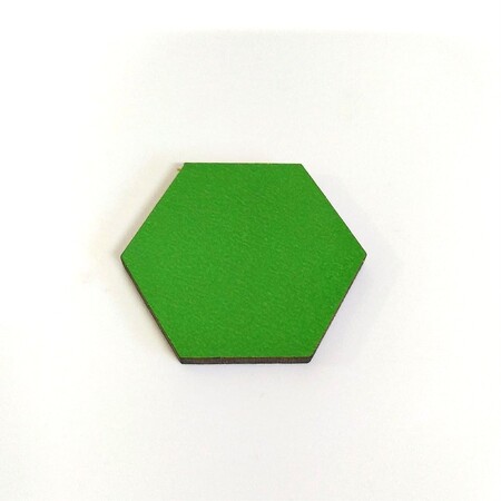Hexágono 3 cm MDF 3 mm Verde (kit 10 un)