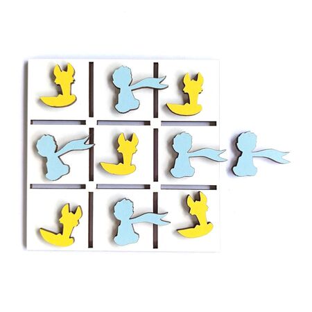 Jogo da Velha 10 cm MDF Pequeno Príncipe