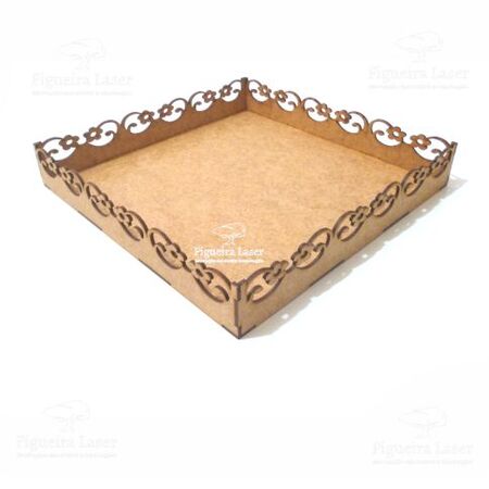 Bandeja Floral MDF 3 mm 30 cm 